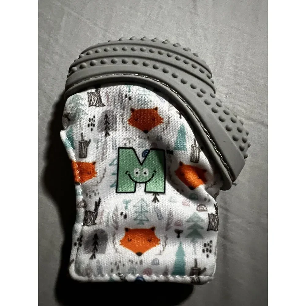 Malarkey Kids Munch Teether‎ Mitt Gray Fox -